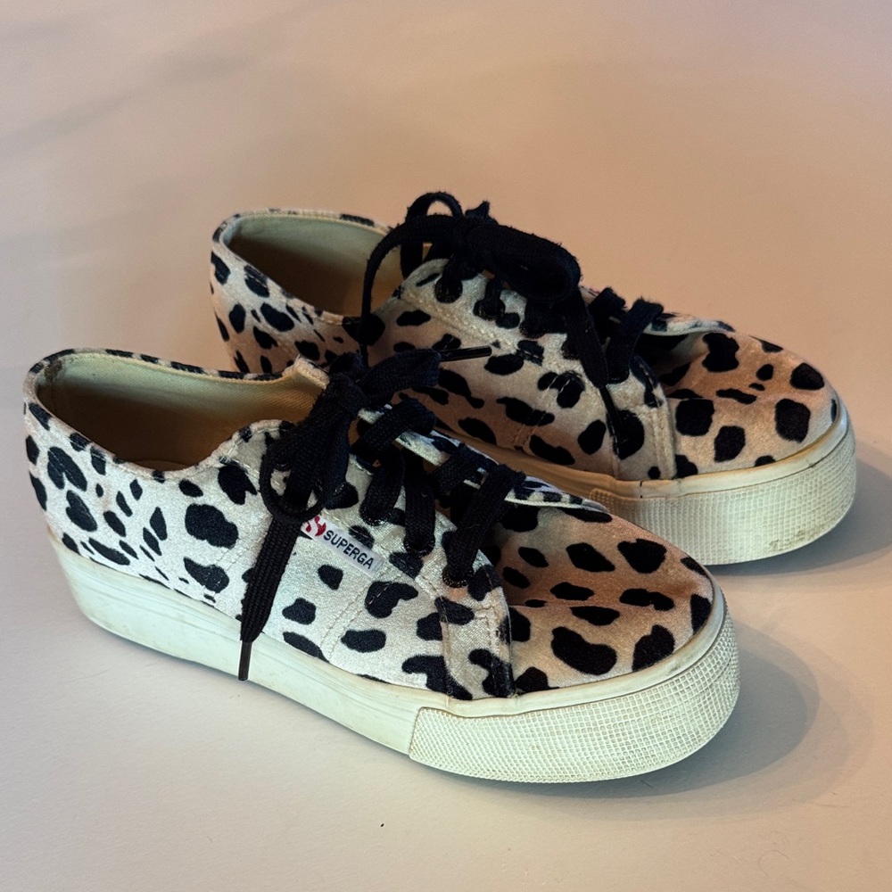 Superga Animal Print Platform Sneakers